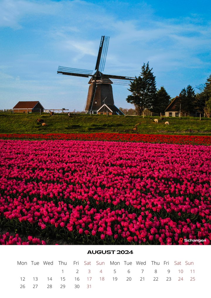 Tulip 2024 Calendar - FREE WORLDWIDE SHIPPING