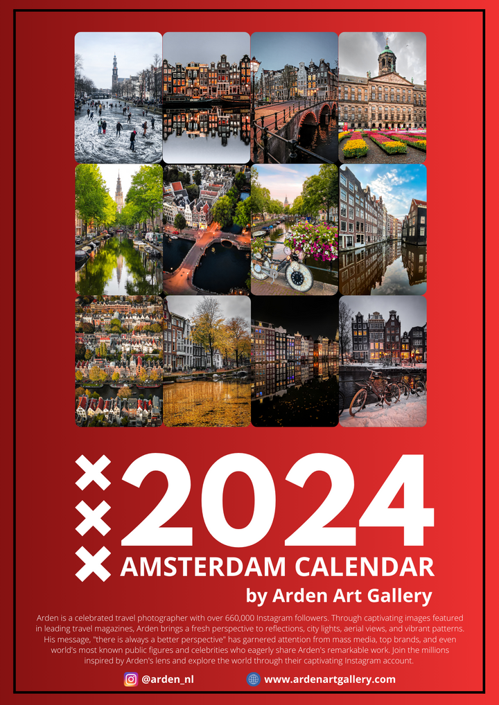 Amsterdam 2024 Calendar - FREE WORLDWIDE SHIPPING