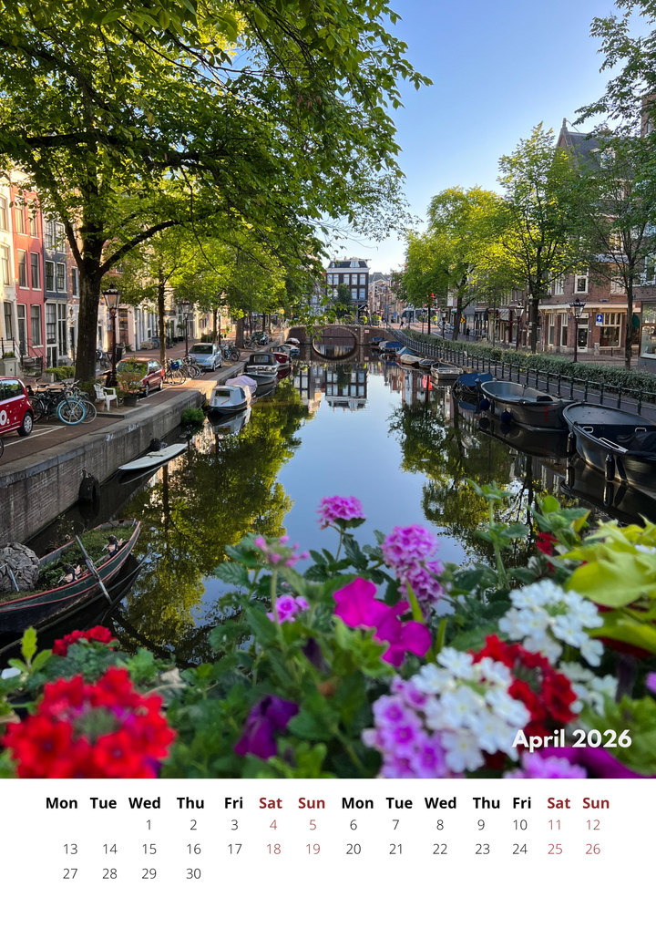 Amsterdam 2026 Calendar - FREE WORLDWIDE SHIPPING