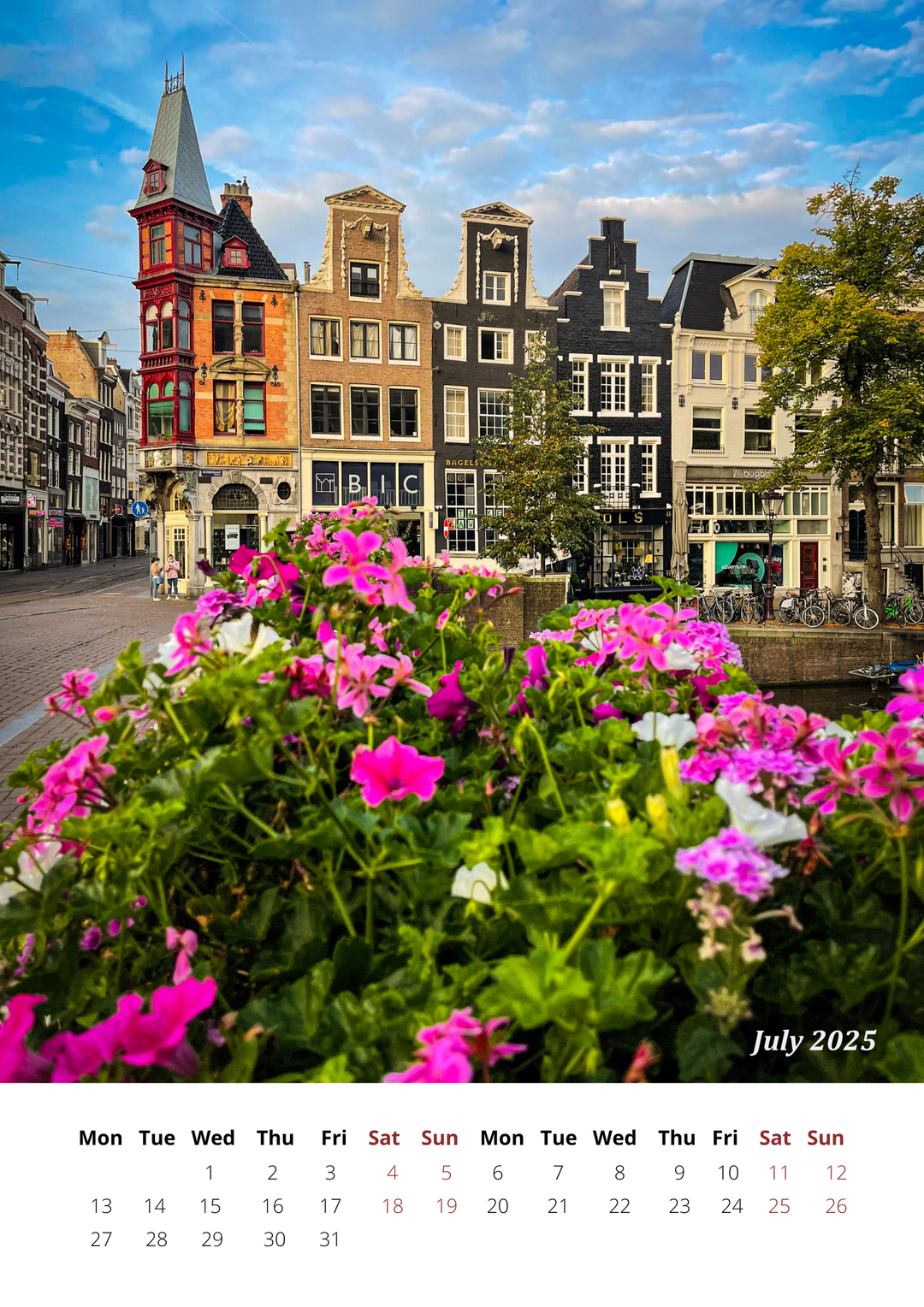 Amsterdam 2026 Calendar - FREE WORLDWIDE SHIPPING