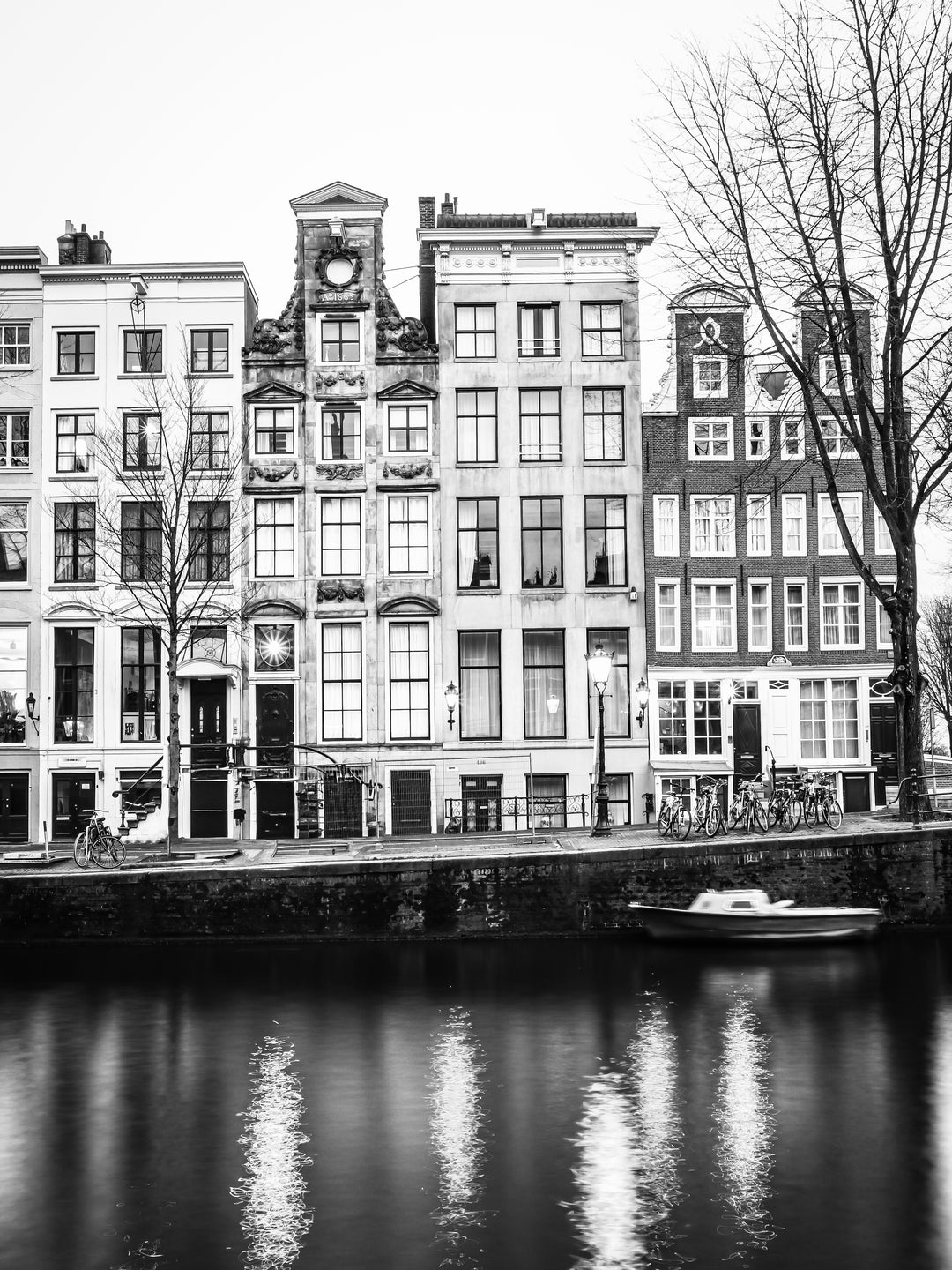 Black & White Amsterdam Houses