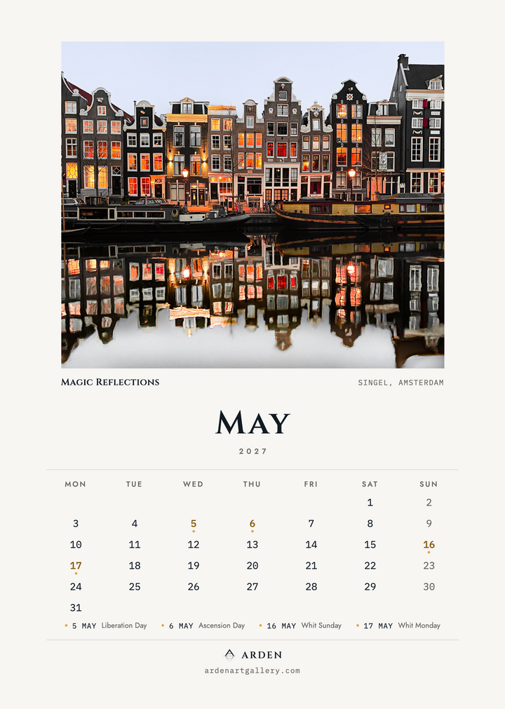 Amsterdam 2027 Calendar - FREE WORLDWIDE SHIPPING