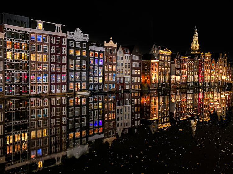 Midnight Reflections Amsterdam (landscape format)