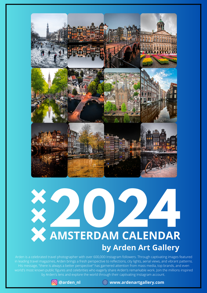 Amsterdam 2024 Calendar - FREE WORLDWIDE SHIPPING