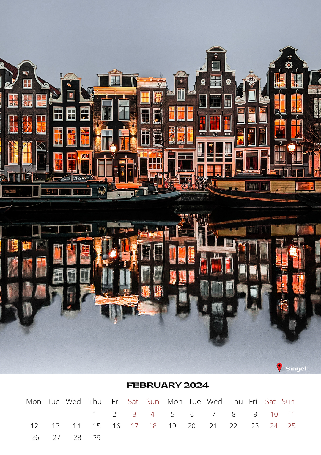 Amsterdam 2024 Calendar - FREE WORLDWIDE SHIPPING