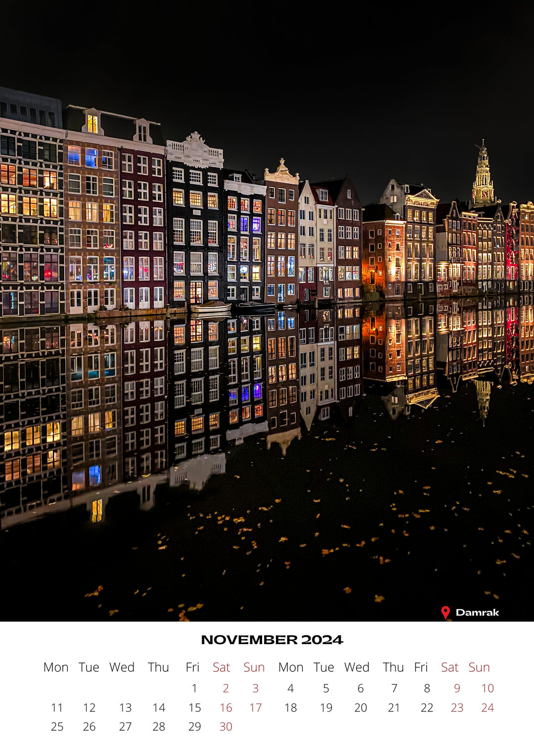 Amsterdam 2024 Calendar - FREE WORLDWIDE SHIPPING